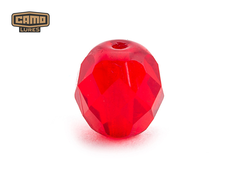 10 mm facettierte Glasperlen - Ruby (10 Stk.)